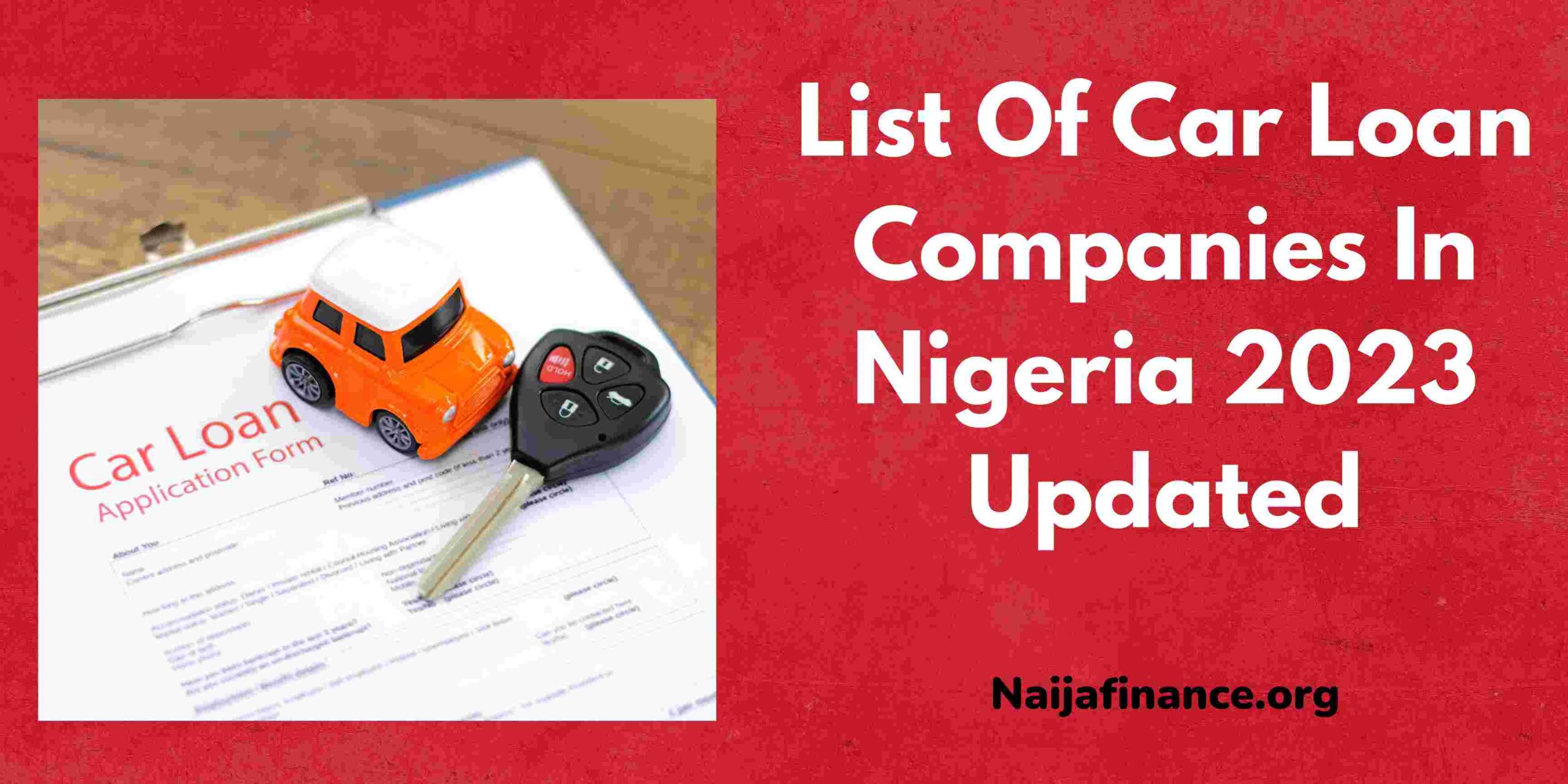 List Of Car Loan Companies In Nigeria 2023 Updated